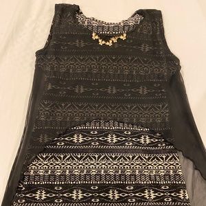 Black and cream  stylish top